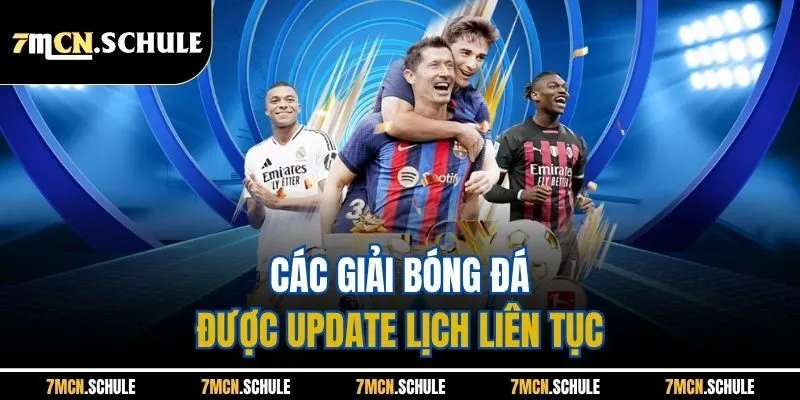 Lịch Thi Đấu 4 Các giải bóng đá được update lịch liên tục